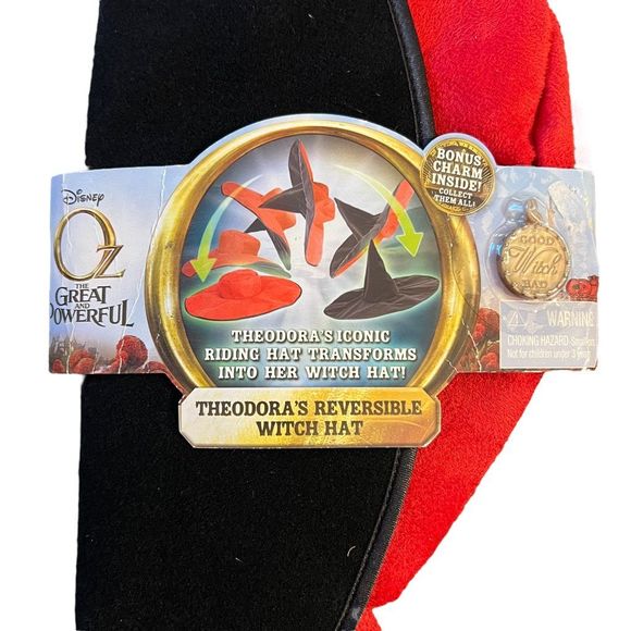 Disney Oz The Great And Powerful Theodora’s Reversible Black Witch Hat Riding Ha - Picture 7 of 7